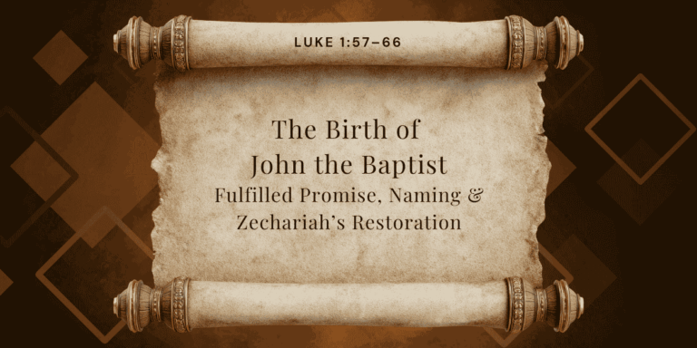 The Birth of John the Baptist: Fulfilled Promise, Naming, and Zechariah’s Restoration
  